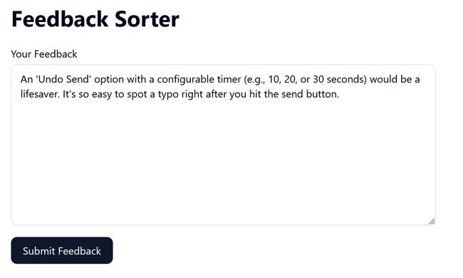 Feedback Submission Form